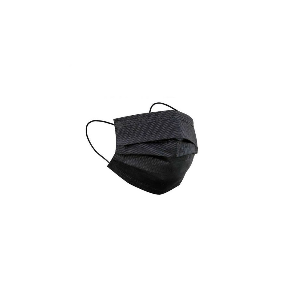Mascarillas quirúrgicas negras polipropileno 3 capas. Caja 50 unidades