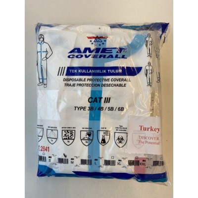 Mono protecció química amb caputxa A-7092 Cat III tipus 3B, 4B, 5B i 6B