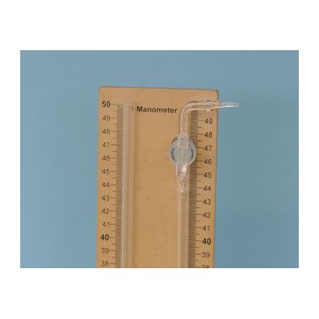 U-shaped pressure gauge with QLB-007 support. Scale 50-0-50mm