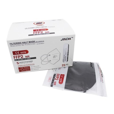 Mascaretes autofiltrants partícules FFP2 negres sense vàlvula. Capsa 25 unitats