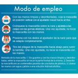 Mascaretes quirúrgiques un sol ús polipropilè 3 capes tipus IIR. Capsa 50 unitats