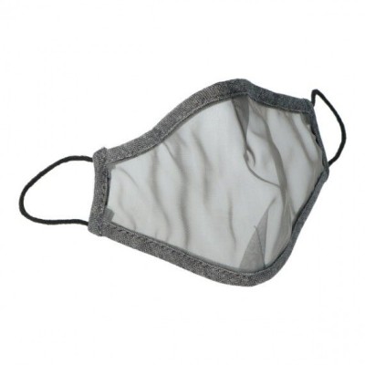 Mascarillas transparentes tela color gris. Pack 10 unidades