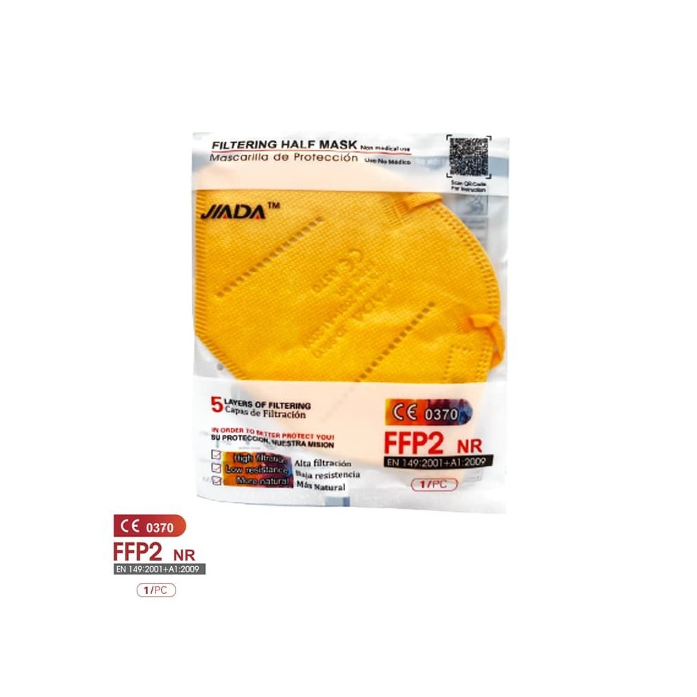 Mascarillas autofiltrantes FFP2 colores sin válvula. Pack 20 unidades