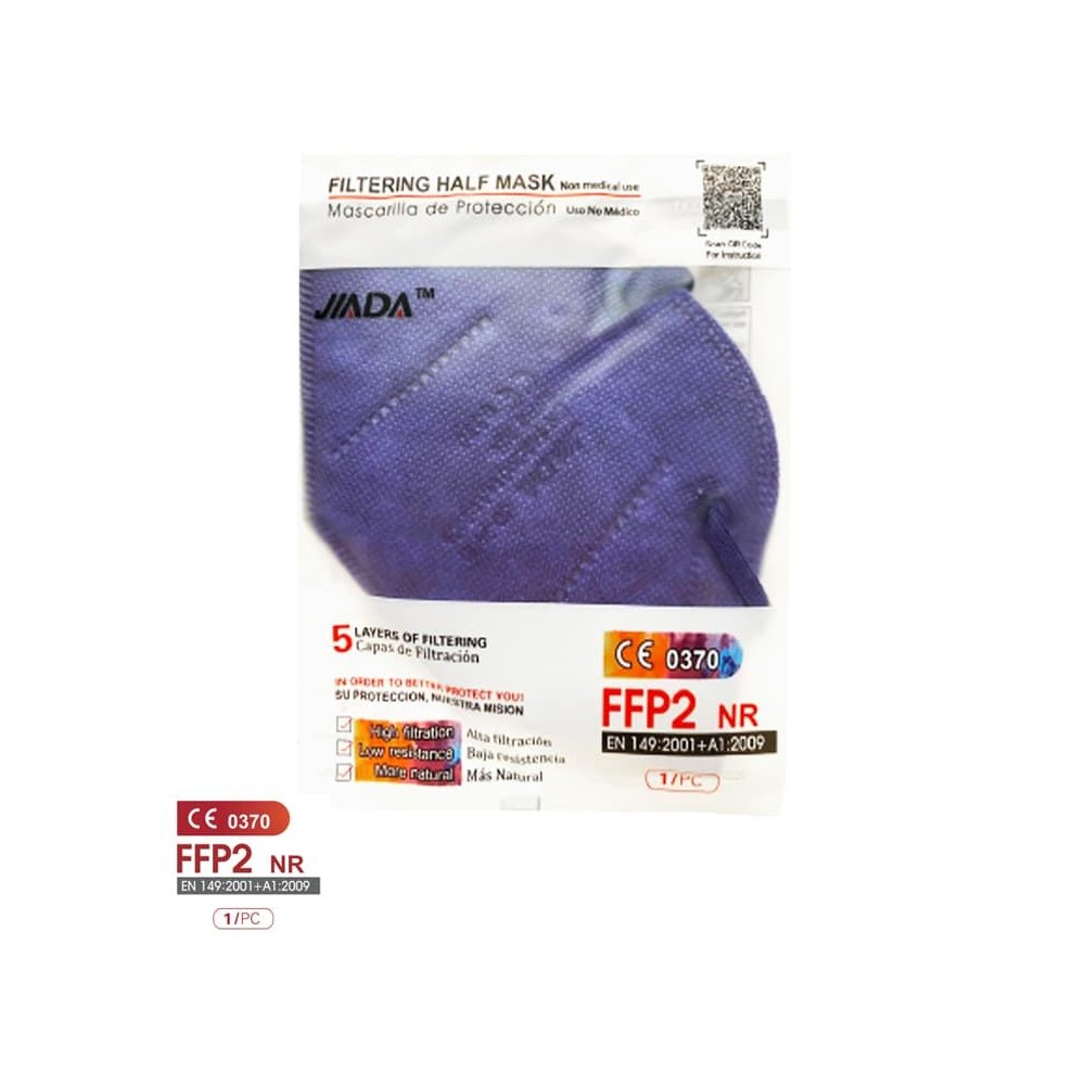 Mascaretes autofiltrants FFP2 colors sense vàlvula. Pack 20 unitats