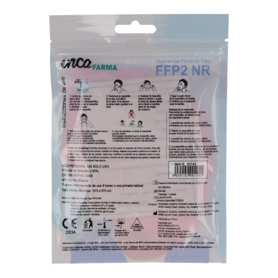 Mascaretes autofiltrants partícules FFP2 roses sense vàlvula. Pack 20 unitats