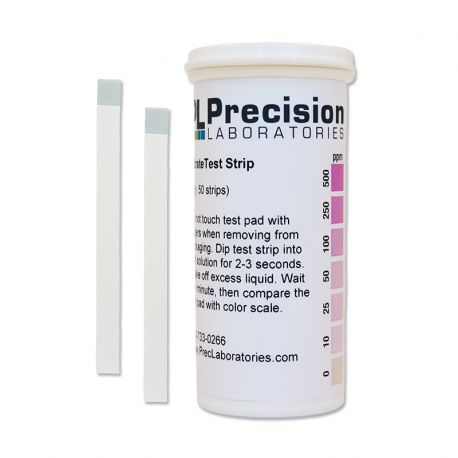 Nitrate test strips 0-10-25-50-100-250-500 ppm NAT-500. Tube 50 units
