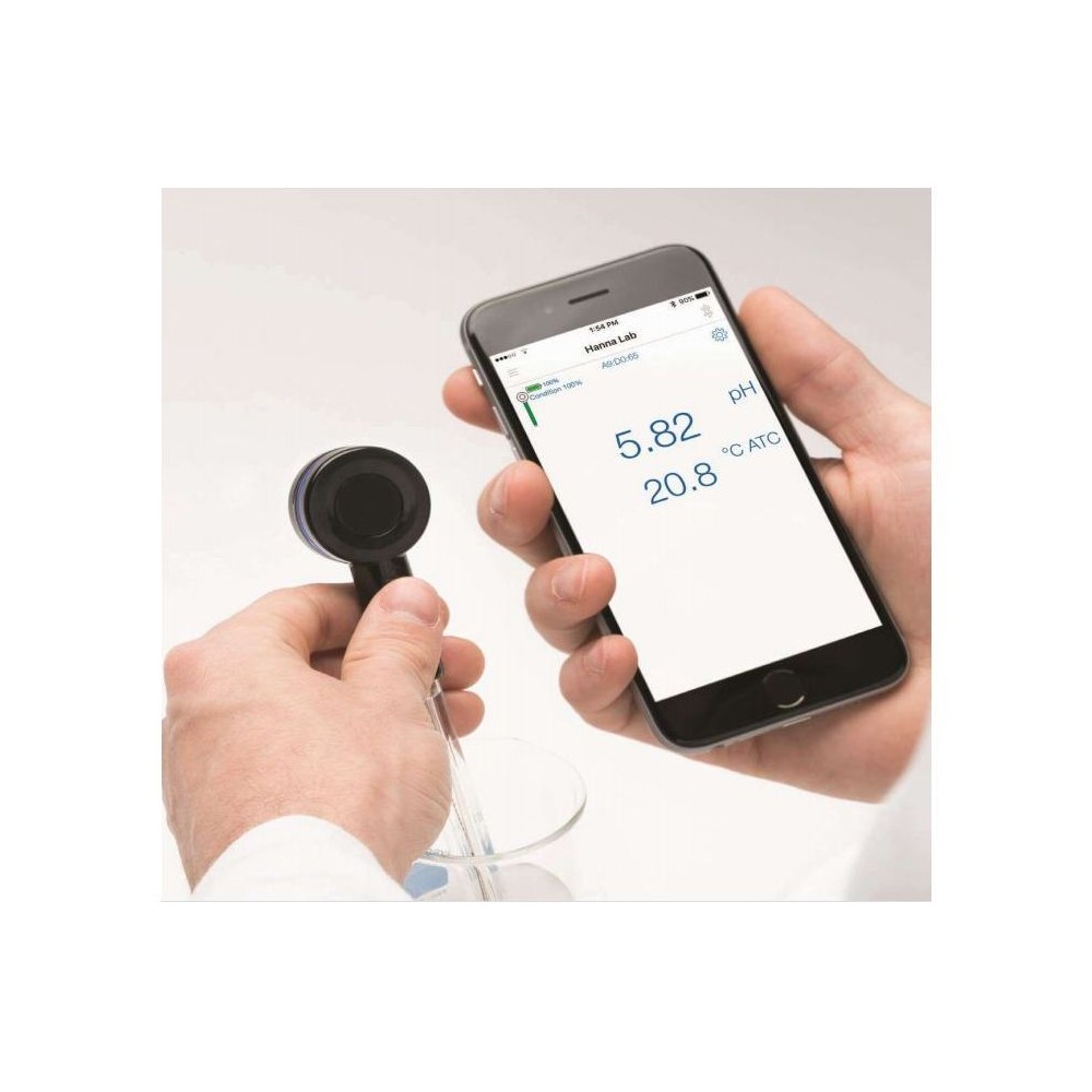 Electrodo de pH/Temp con Bluetooth HI-11102. Usos generales vidrio