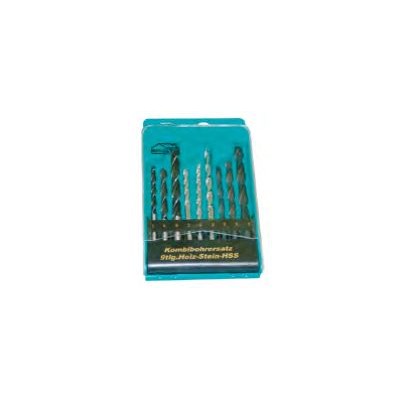 Brocas para madera (3) - pared (3) -metal (3) MT-10419. Juego 9 piezas