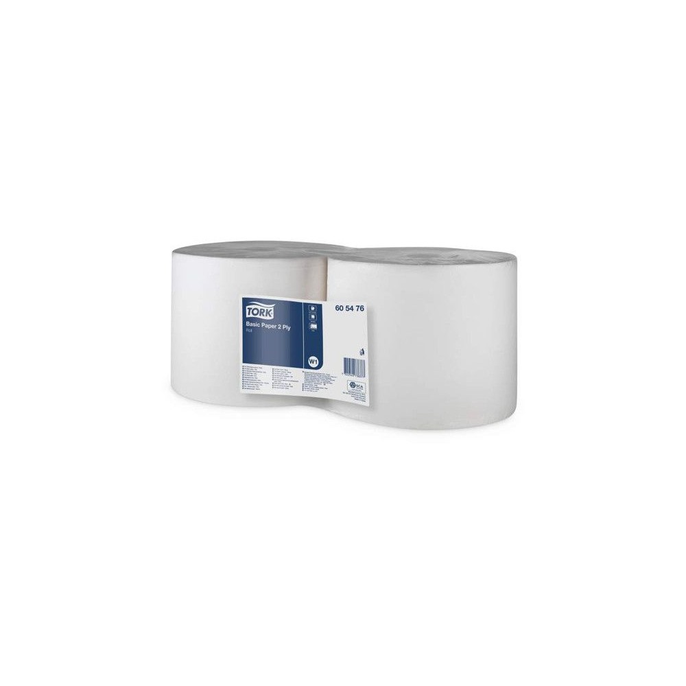 Bobinas papel  limpiar celulosa pura 2 capas. Paquete 2x600 metros