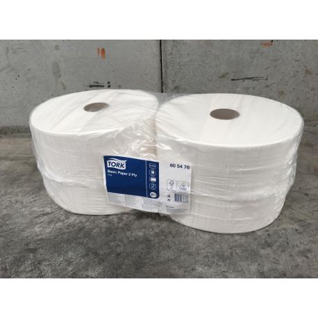 Tork 2-ply pure cellulose cleaning paper reels. Package 2x600 meters