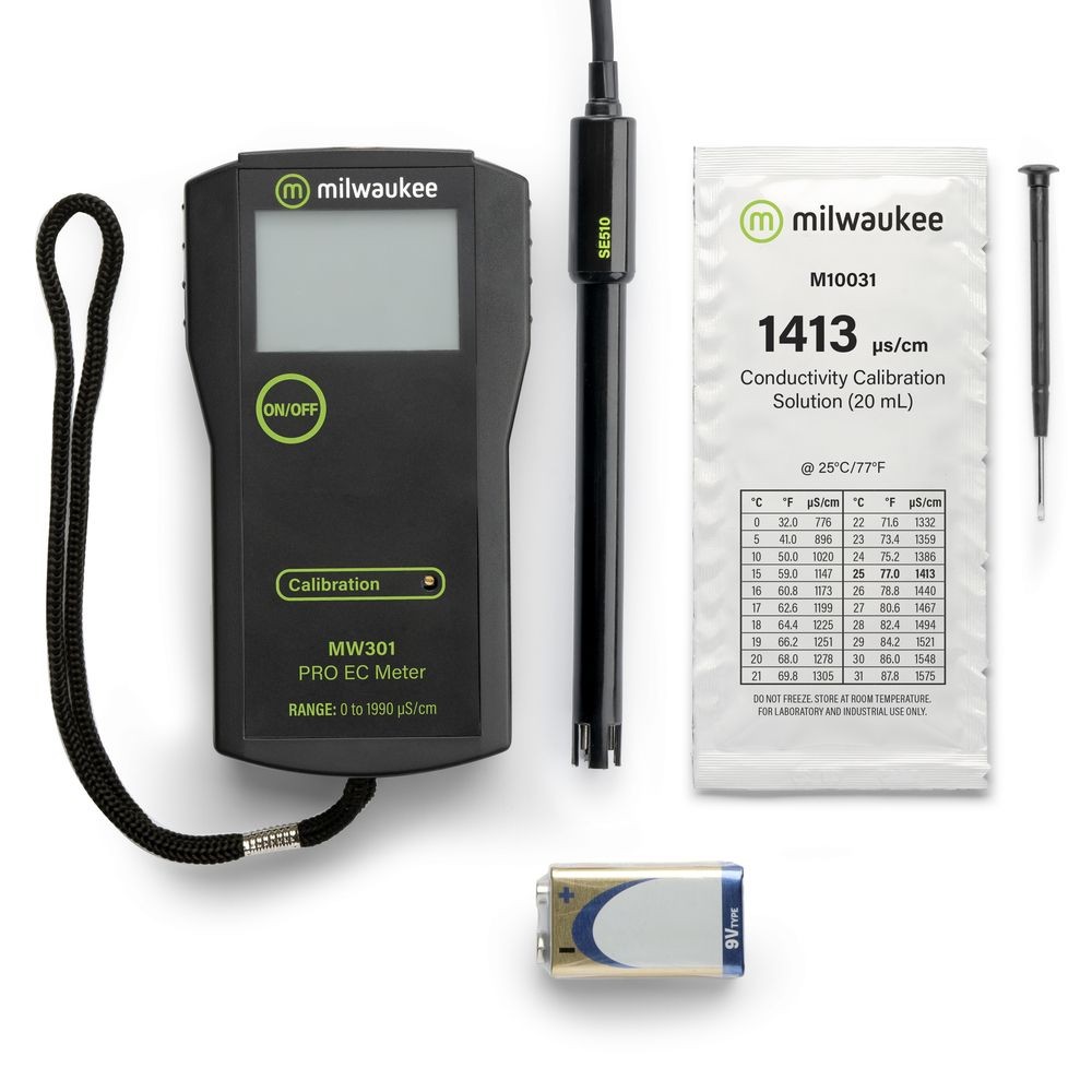 Conductímetro portátil Milwaukee MW-301. Rango CE 