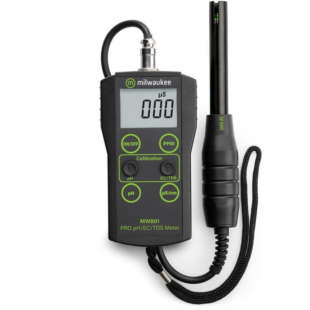 Medidor multiparamétrico Milwaukee MW-801. Escalas pH-CE-TDS
