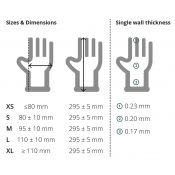 Guants examen nitril talla 7-8 mitjans. Capsa 100 unitats