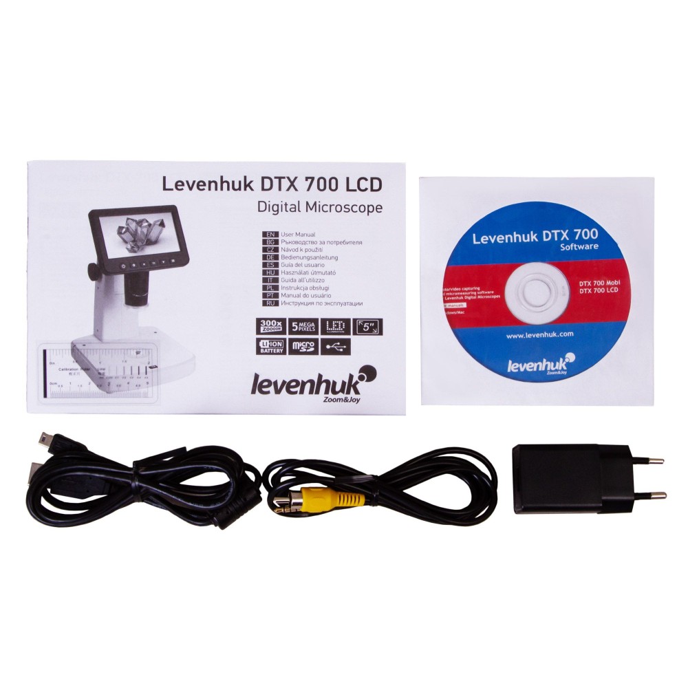 Microscopi digital USB Levenhuk 500 Mobi. Sensor 5 Mp (20x-500x)