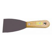 Espàtula flexible cromada amb mànec fusta. Mida 99 mm