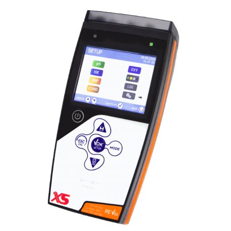 G-PCREVIO-3 pH-CE-OD-ORP-TDS-ISE-Sal-Res-gC XS Revio multiparameter meter. Electrode + cell