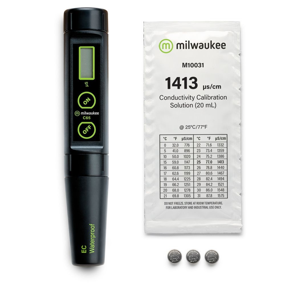 Conductímetro bolsillo Milwaukee C-65. Rango CE