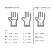 Guants examen nitril talla 7-8 mitjans. Capsa 100 unitats