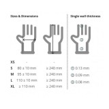 Guantes examen nitrilo negros alta protección talla 7-8 M. Caja 100 unidades