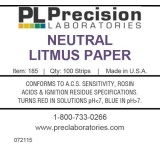 Tires indicadores paper tornassol neutre P-185. Tub 100 unitats