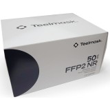 Mascaretes autofiltrants FFP2 blanques Teelmask. Capsa 50x1 unitats