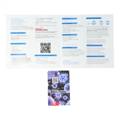 Mascarillas infantiles transparentes tela reutilitzable color blanco. Pack 10 unidades