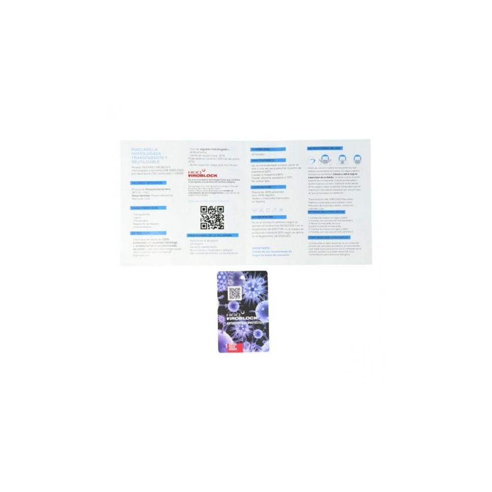 Mascaretes infantils transparents tela reutilitzable color blanc. Paquet 10 unitats