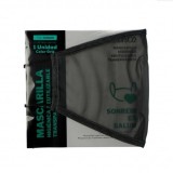 Mascaretes infantils transparents tela reutilitzable color gris. Paquet 10 unitats
