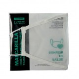 Mascarillas transparentes tela reutilitzable color blanco. Pack 10 unidades