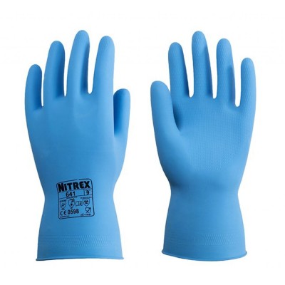 Guants seguretat làtex reutilitzables talla S. Bossa 12 parells