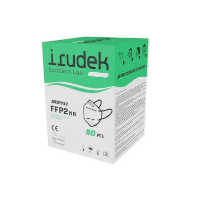 Mascaretes autofiltrants FFP2 blanques Irudek YD-002. Capsa 50 unitats