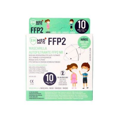 Mascaretes autofiltrants infantils FFP2 sense vàlvula. Pack 200 unitats