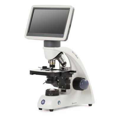 Microscopi LCD Microblue MB-1051-LCD. Monocular 40x-400x amb carro mòbil.