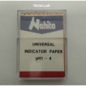 Tires indicadores paper pH escala 1- 4 (1 pH). Capsa 200 unitats