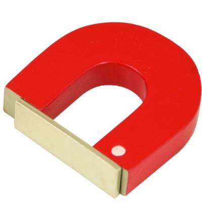 Imant alnico ferradura vermell. Mides 29x26x9 mm