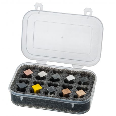 Density cubes 10x10x10 mm EL-312749. Set of 10 materials