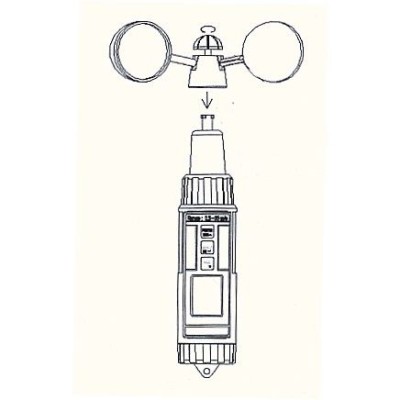 Digital anemometer Atmos A-995. Small pot with  4 escales