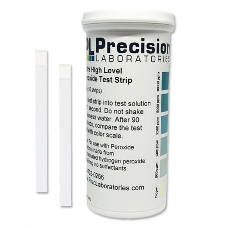 Peroxide test strips 0-500-1000-2500-5000-10000 ppm PER-10000. Tube 50 units