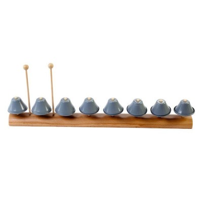 Campanetes acer pintat buscanotes amb suport. DO-DO 8 notes unicolor