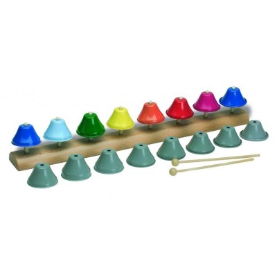 Campanetes acer pintat buscanotes amb suport. DO-DO 8+8 notes 
