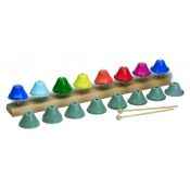 Campanetes acer pintat buscanotes amb suport. DO-DO 8+8 notes 