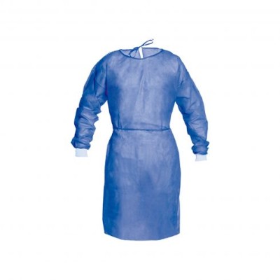 Bata un sol ús 25 PP + 15 PE cinta darrera. Estèril talla S 