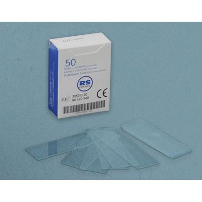 Portaobjetos pulidos con una cavidad 26x76 mm. Caja 50 piezas