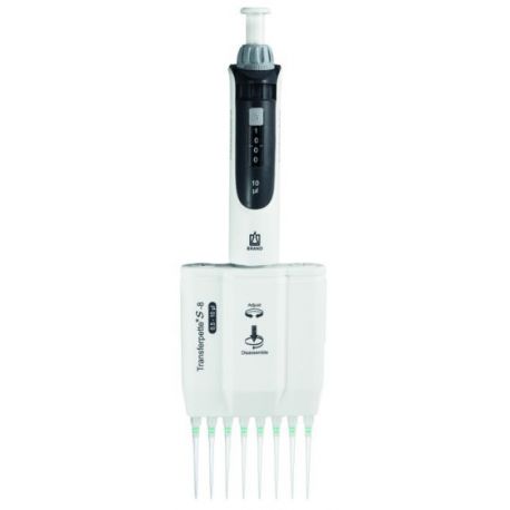 Brand Transferpette-S8 8-channel micropipette. Volume 0.5-10 ul