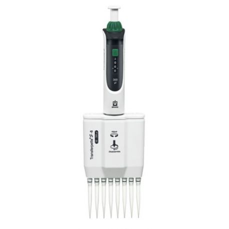 Brand Transferpette-S8 8-channel micropipette. Volume 30-300ul
