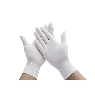 Guants examen nitril blanc talla 9-10 supergrans. Capsa 100 unitats