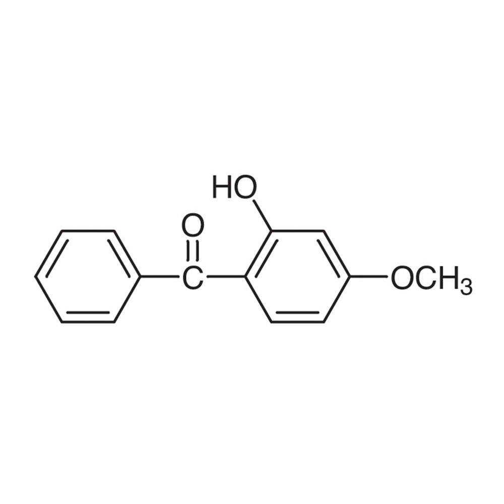 Oxibenzona (2-Hidroxi-4-metoxibenzofenona) TCI-H0266. Flascó 25 g