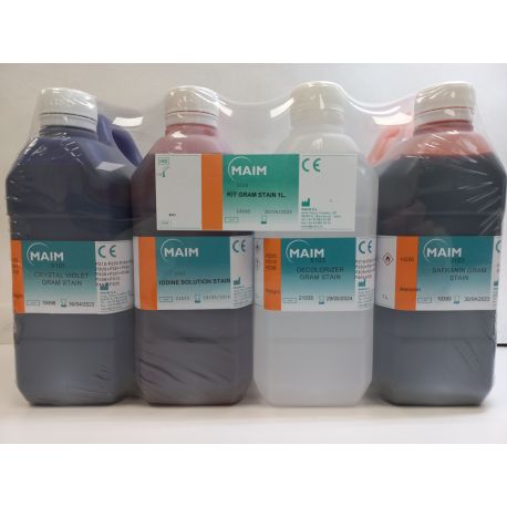 Tinció Gram-Hücker completa QCA-8800. Flascons 4x250 ml