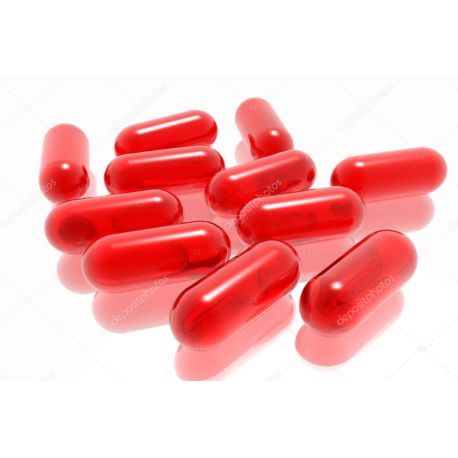 Cápsulas farmacéuticas número 0 rojas FA. Caja 1000 unidades
