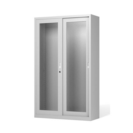 Laboratory cabinet with sliding methacrylate doors. Measurements 1200x420x1980 mm